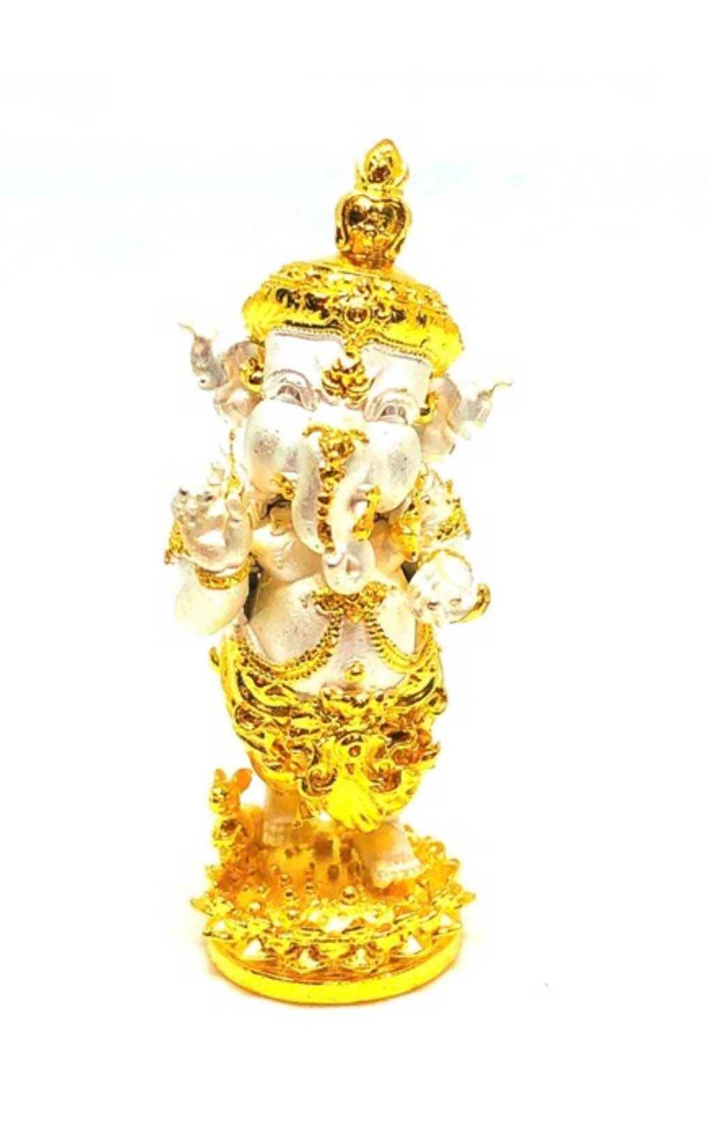 Ganesha Amulet for Wealth - Premium Thai Charm for Prosperity Samrit 2k Pink-Gold