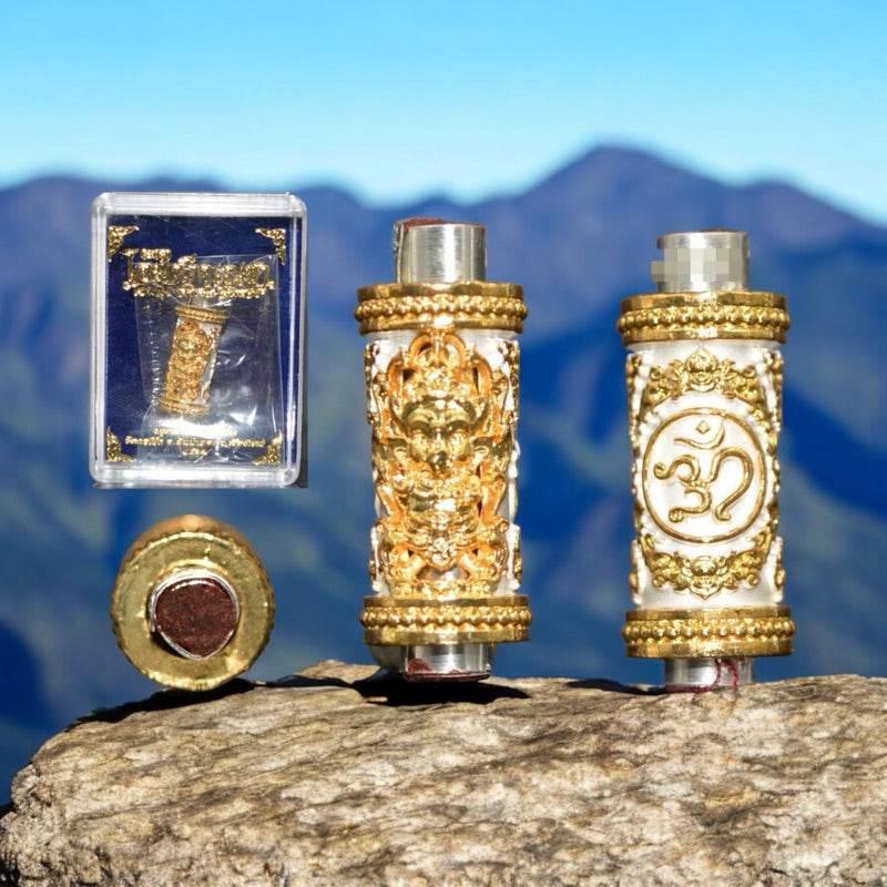 Ganesha Takrut Amulet Thailand Blessed Edition for Success and Obstacle Removal 2k silver-gold plating
