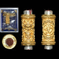 Ganesha Takrut Amulet Thailand Blessed Edition for Success and Obstacle Removal Bronze plated with gold