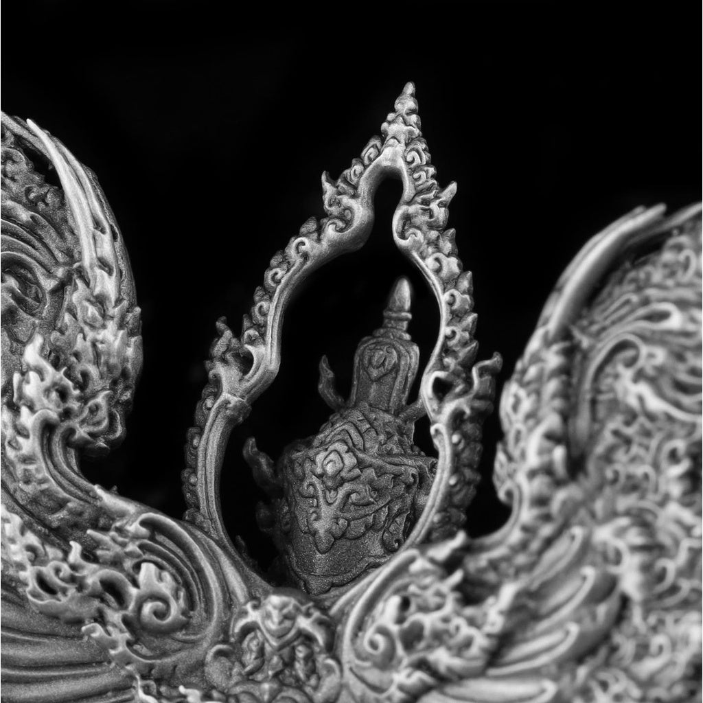 Garuda Phaya Krut amulet for protection with intricate detailing and spiritual symbols
