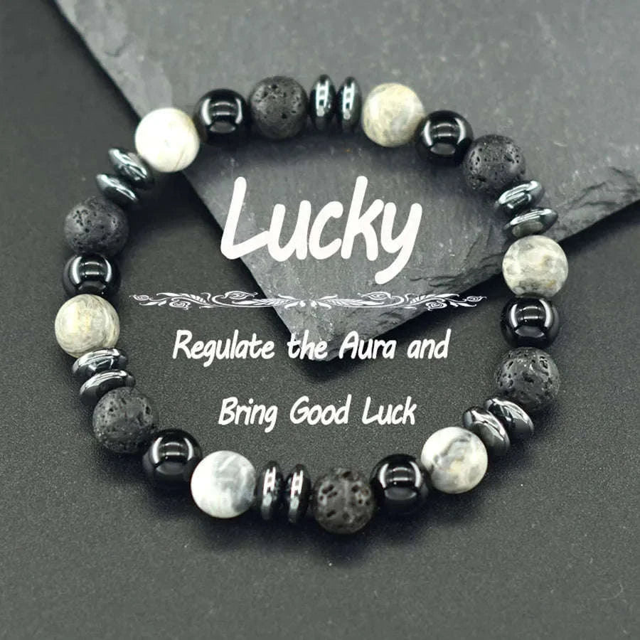✨ Genuine Natural Gold Swan Stone Bead Bracelet – Classic Volcanic Obsidian Design, Promoting Harmony & Prosperous Relationships for Men & Women 5 Map 8 mm Beads