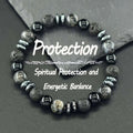 ✨ Genuine Natural Gold Swan Stone Bead Bracelet – Classic Volcanic Obsidian Design, Promoting Harmony & Prosperous Relationships for Men & Women 2 Labradorite 8 mm Beads