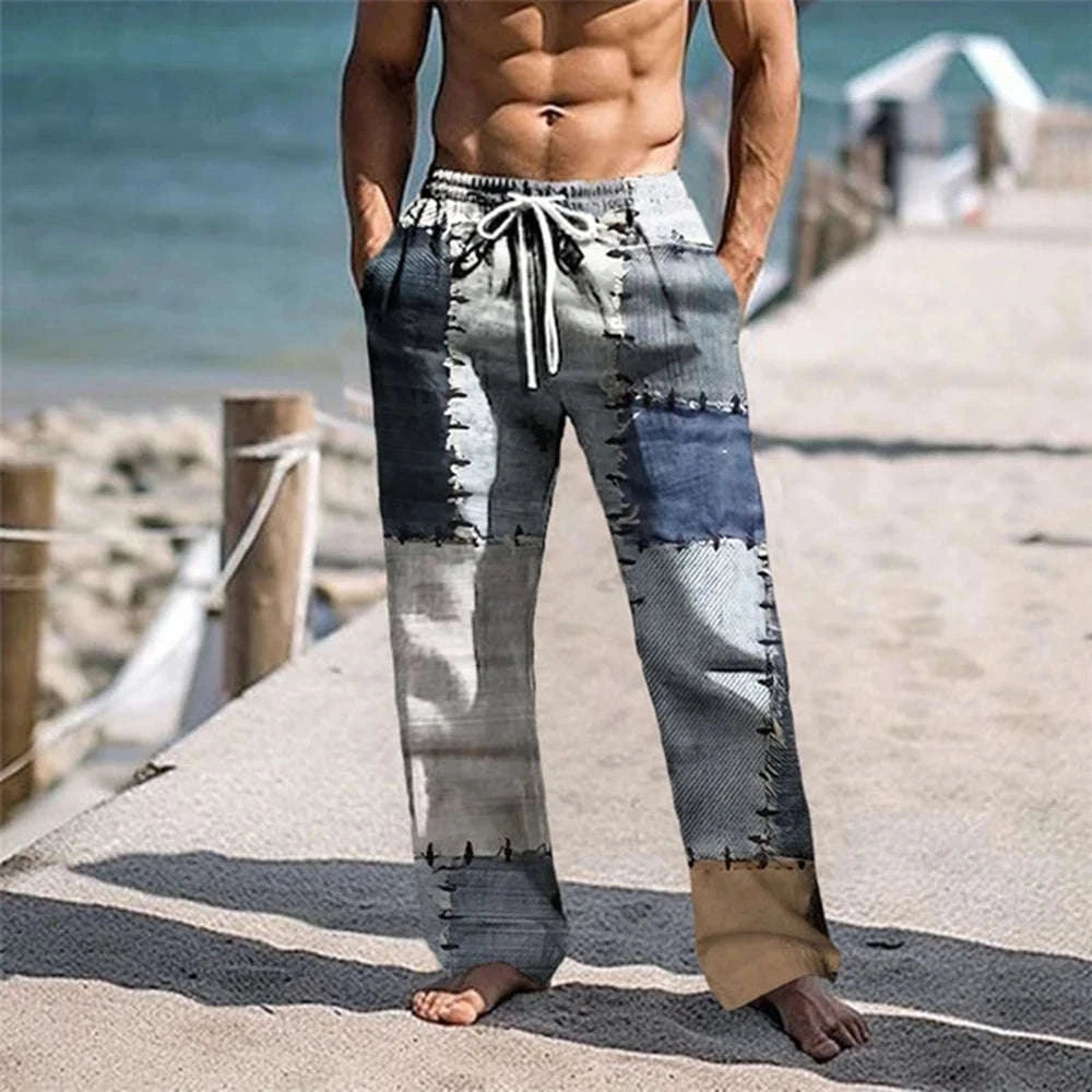 ✨ Geometric Matrix 3D Visionary Beach Shorts: Men's Quick-Dry Elastic Waist Vacation Trunks & High-Definition Color-Block Graphic Casual Shorts (2026 Edition) D16PHH25218210914