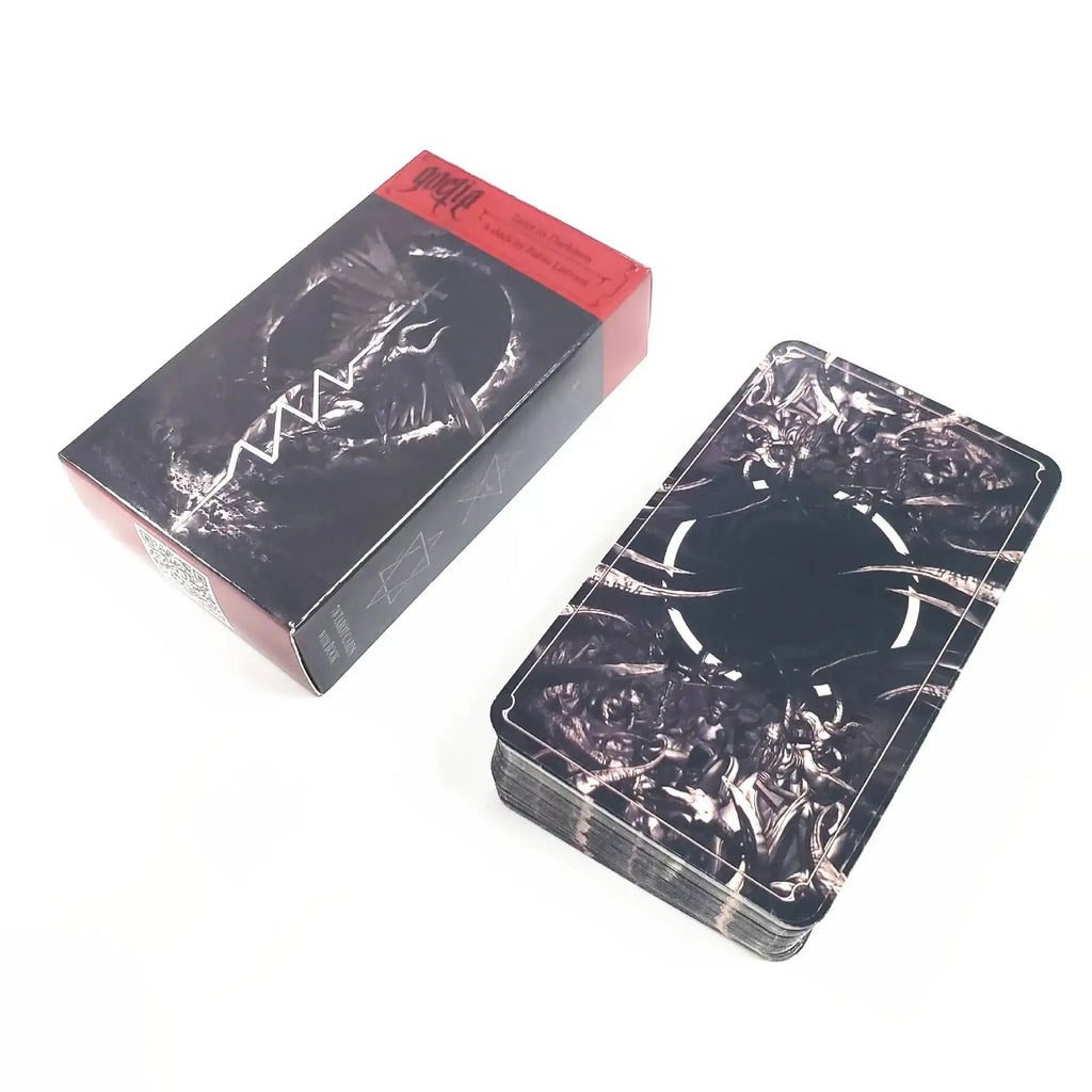 🌑Goetia Tarot in Darkness – Mysterious 78-Card Deck Featuring Lesser Key of Solomon Demons with Modern Psychological Interpretation