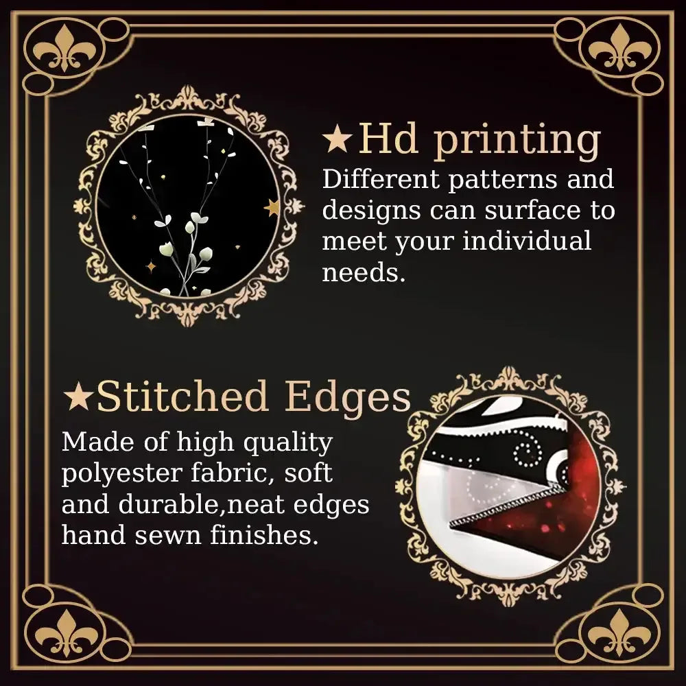 🧿Golden Celtic Cross Tarot Table Cloth – Sacred Moon & Starry Sky Altar Cloth with Vibrant Floral Designs for Divine Tarot Readings