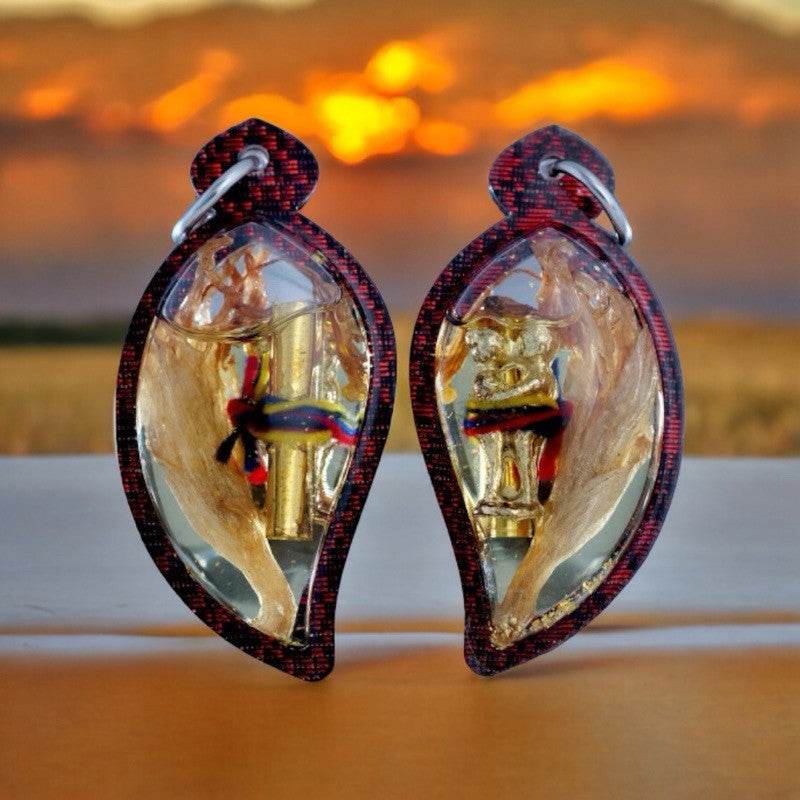 Golden Flower Root Kruba Baeng 2024 Amulet in a Protective Casing, Ideal for Feng Shui and Spiritual Use