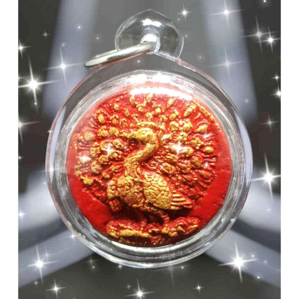 Phaya Nok Yuk Kam Amulet - First Batch Golden Peacock with Sunday Blessings for Prosperity and Love Default Title