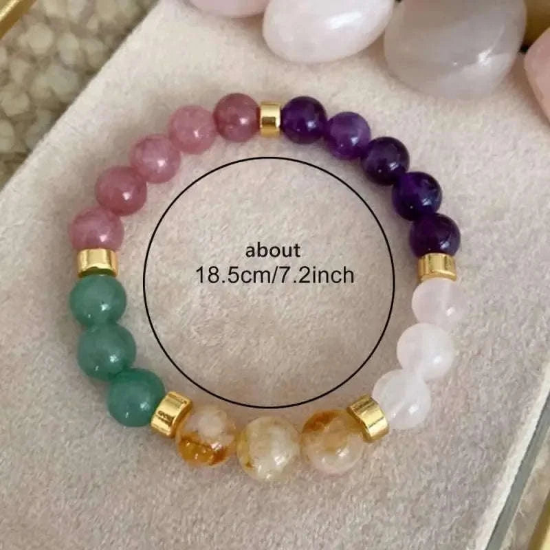 ✨ Good Luck Bracelets for Women – Real Natural Stone Citrine, Tiger Eye & Amethyst – Luxury Original Jewelry Gift for Girlfriend, Mom