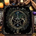 Gothic Tarot Tablecloth – Durable Polyester Altar Cloth Featuring Esoteric Designs for Divination and Ritual Use TLB (934)