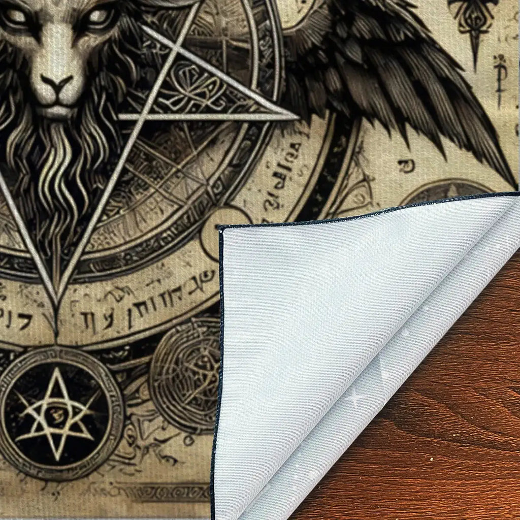 Gothic Tarot Tablecloth – Durable Polyester Altar Cloth Featuring Esoteric Designs for Divination and Ritual Use