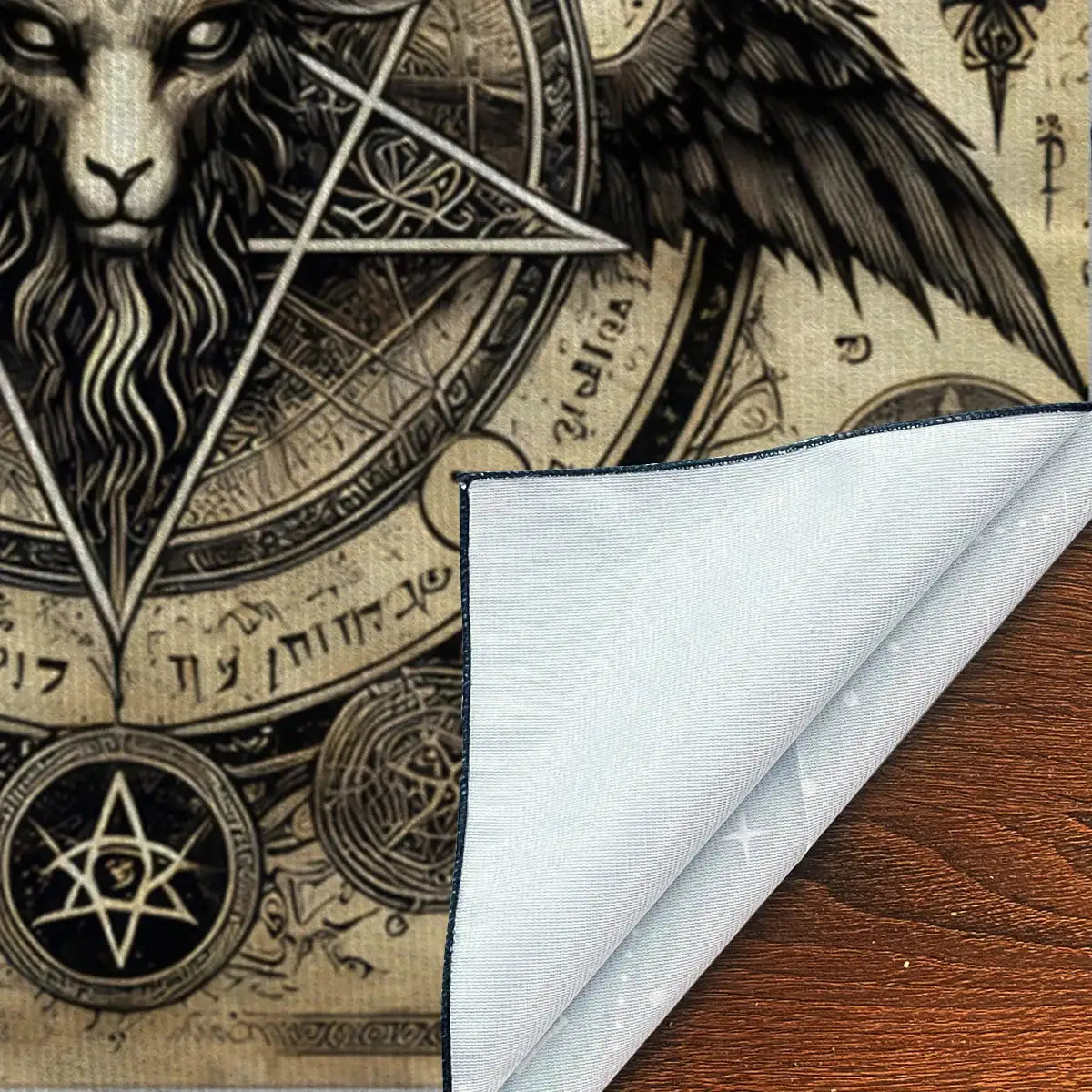 Gothic Tarot Tablecloth – Durable Polyester Altar Cloth Featuring Esoteric Designs for Divination and Ritual Use