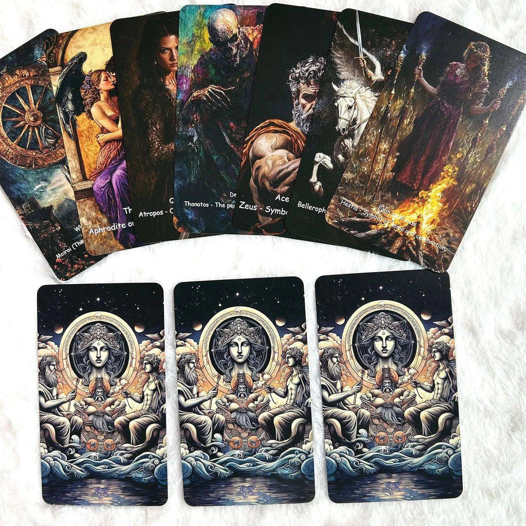 🏺 Greek Mythology Tarot Deck – 78 Cards (70x120mm) | Classic Divination & Rune Board Game with Innovative Illustrations