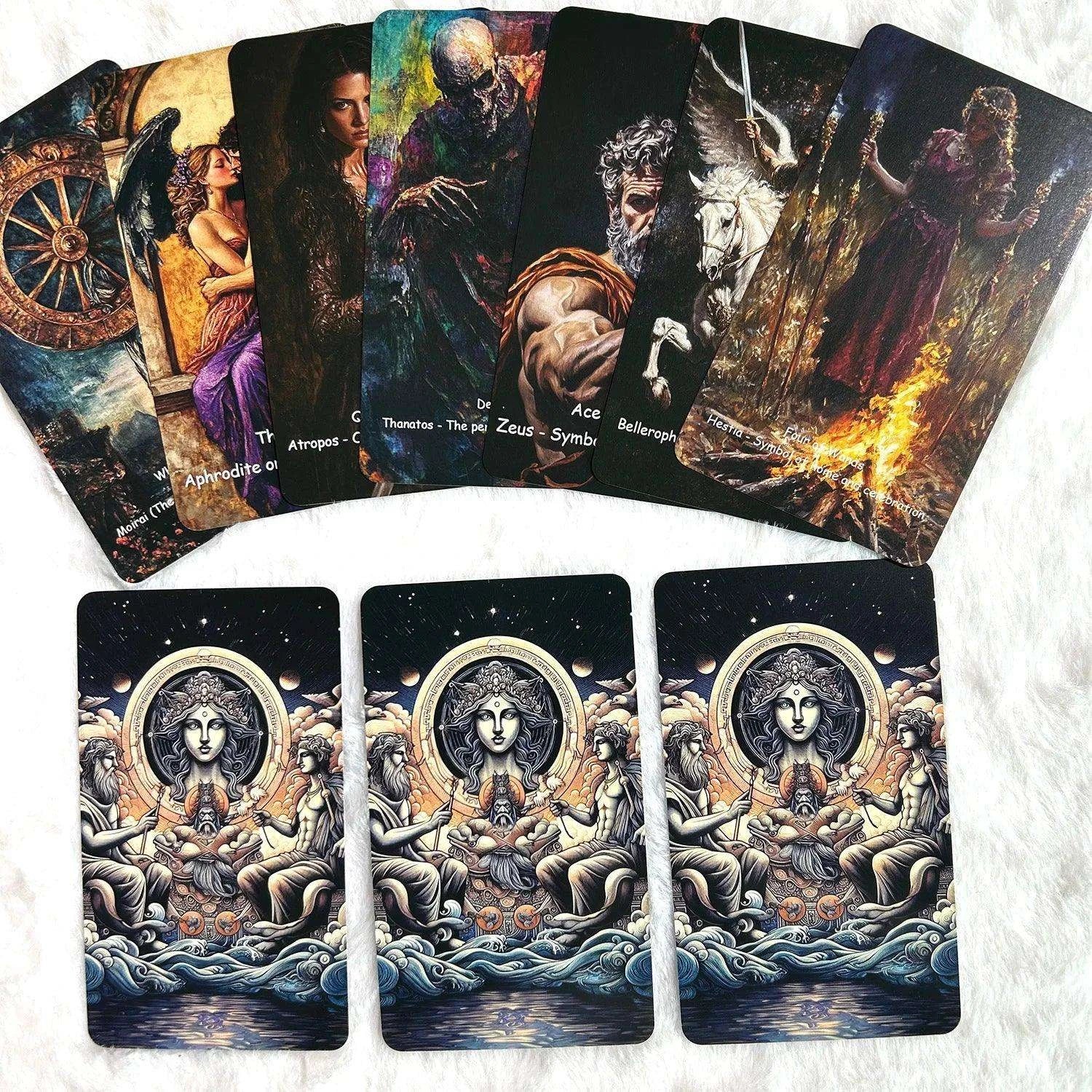🏺 Greek Mythology Tarot Deck – 78 Cards (70x120mm) | Classic Divination & Rune Board Game with Innovative Illustrations