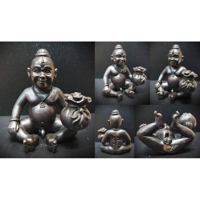 Thai Kuman Thong Wealth Figurine - Blessing Guardian Boy Jao Sua Noi for Prosperity Charm