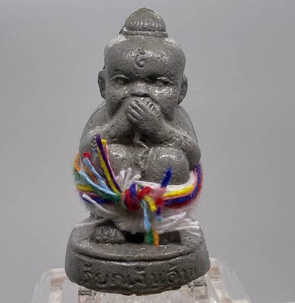 Gumarn Duad Rok Millionaire Wealth Amulet - Blessed by Kruba Baeng for Abundance and Prosperity Gray