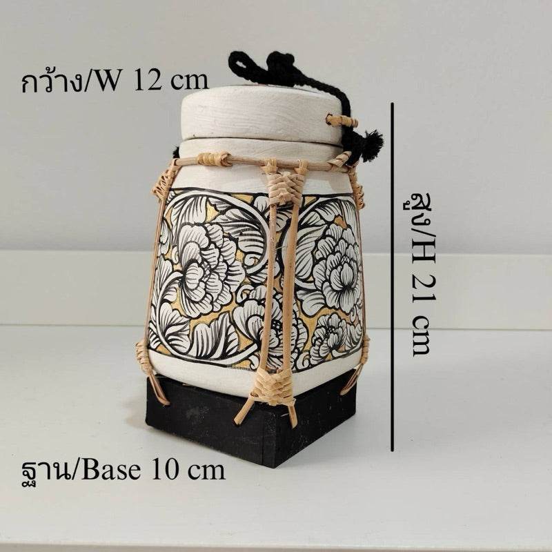 Handcrafted Bamboo Jewelry Box - Unique Lanna Souvenir for Elegant Storage