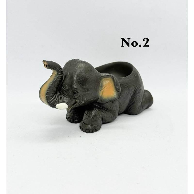 Handcrafted Resin Elephant Decor Egg Holder - Unique Home Accent for Stylish Interiors No.2 วางไข่ได้1ใบ