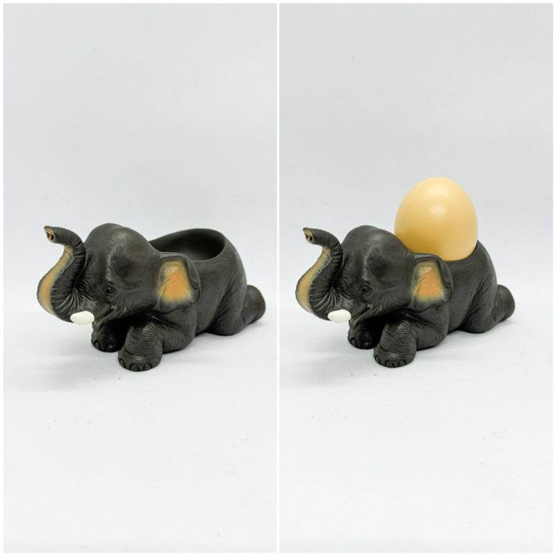 Handcrafted Resin Elephant Decor Egg Holder - Unique Home Accent for Stylish Interiors
