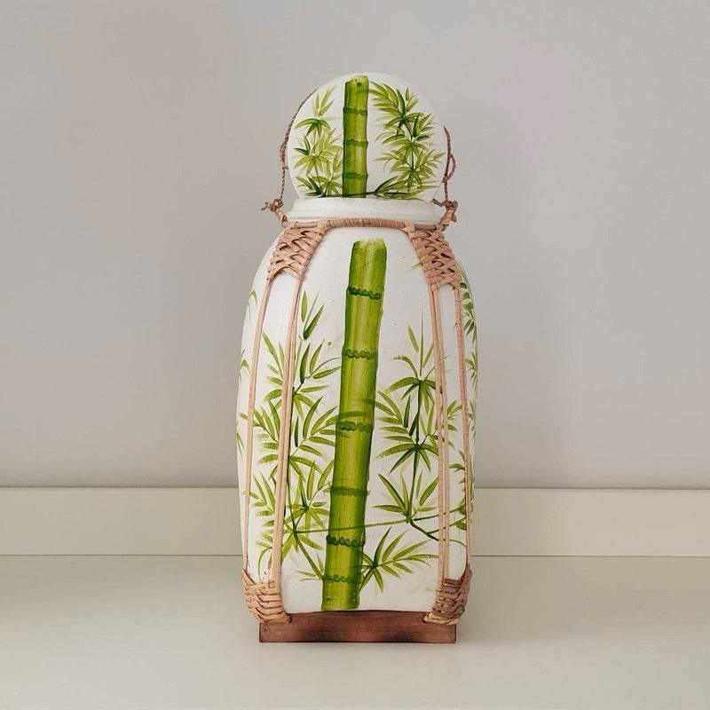 Handmade Bamboo Rice Basket - Stylish Storage and Practical Home Decor ไม้ไผ่