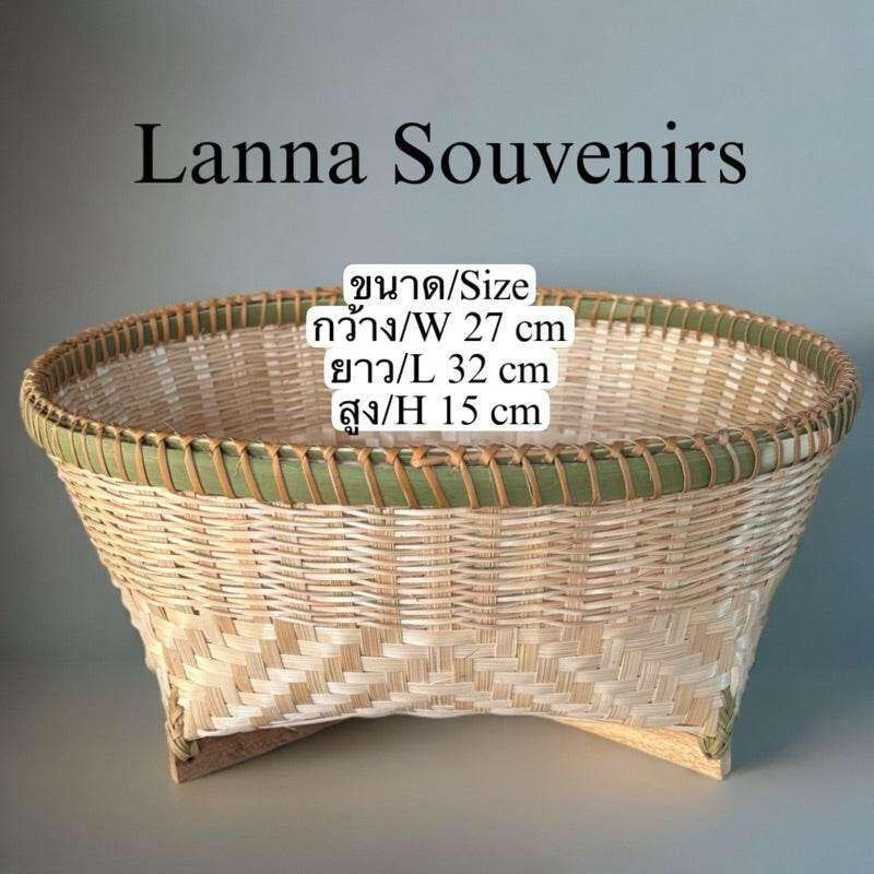 Handmade Thai Bamboo Basket for Authentic Storage Solutions ตระกร้า ธรรมดา