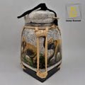 Handmade Thai Bamboo Rice Box - Thai Kratip Khao Storage Jar for Rice and Grains B88 Premium paint