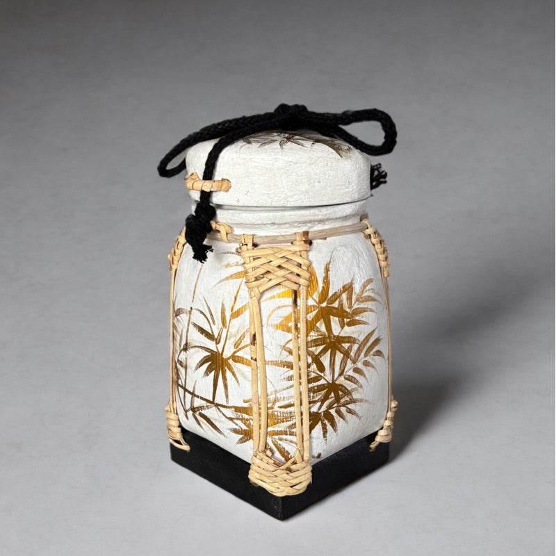 Handmade Thai Bamboo Rice Box - Thai Kratip Khao Storage Jar for Rice and Grains B18