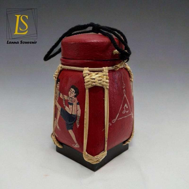 Handmade Thai Decorative Jar for Unique Traditional Home Decor Red 3