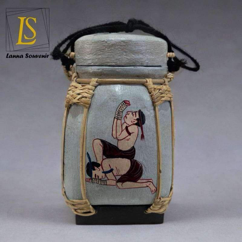 Handmade Thai Decorative Jar for Unique Traditional Home Decor Light blue2