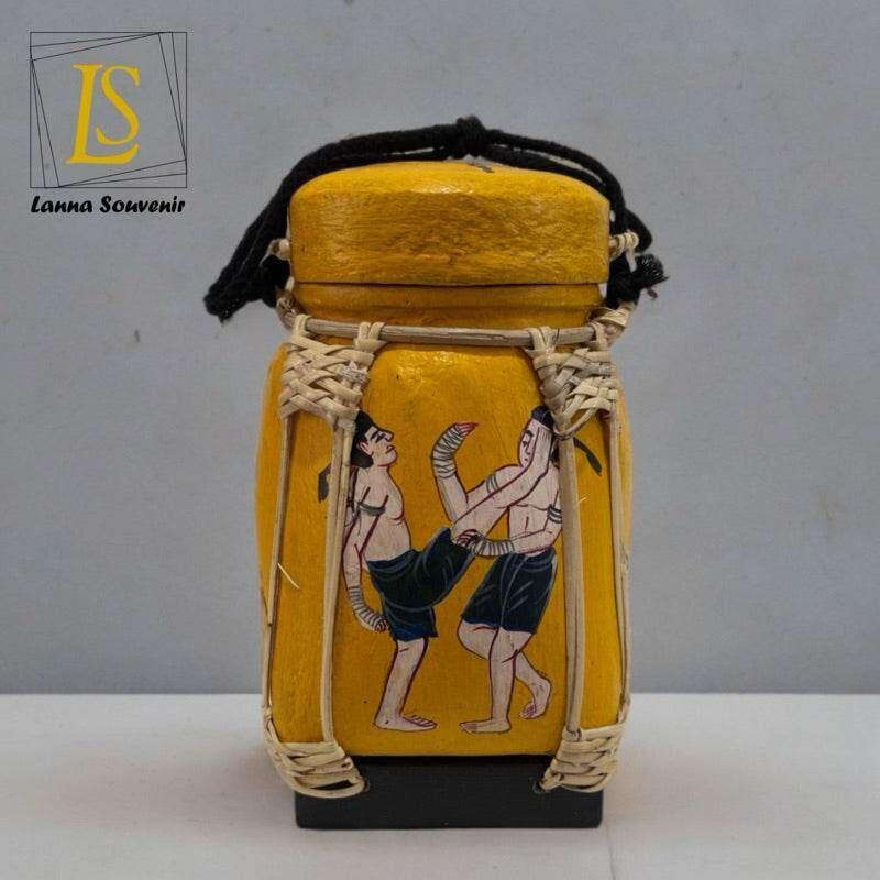 Handmade Thai Decorative Jar for Unique Traditional Home Decor Yellow 2