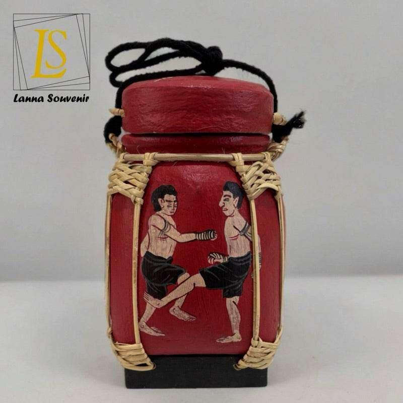 Handmade Thai Decorative Jar for Unique Traditional Home Decor Red 1