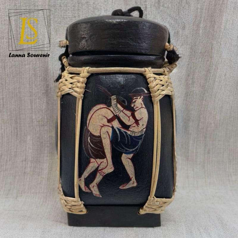 Handmade Thai Decorative Jar for Unique Traditional Home Decor Black 2