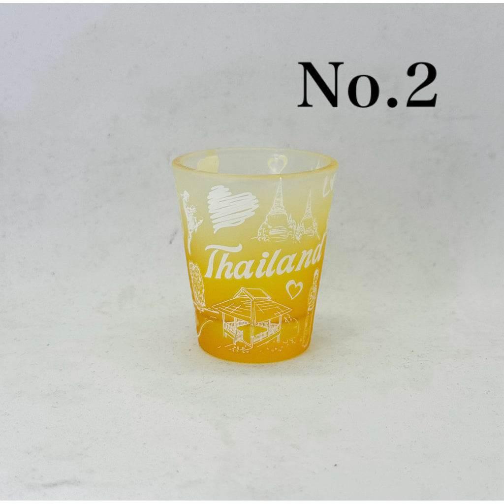 Handmade Thai Mini Tumbler Set - Unique Shot Glasses for Authentic Thai Souvenirs No.2 5x5x6cm.
