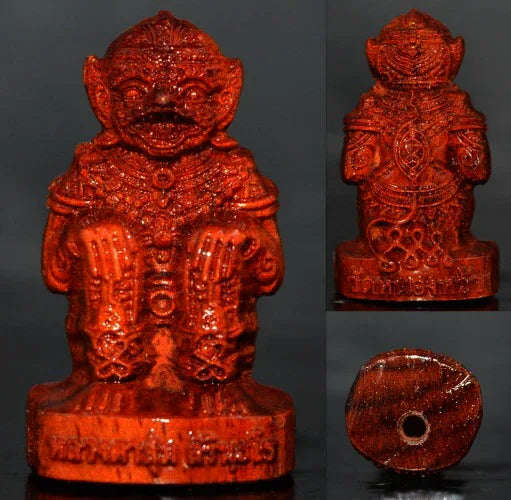 🪬Hanuman Maha Prap First Edition Amulet – Rosewood Soaked in Sacred Herbal Oil, Blessed by Luang Ta Sum, Wat Nong Wa (B.E. 2567)