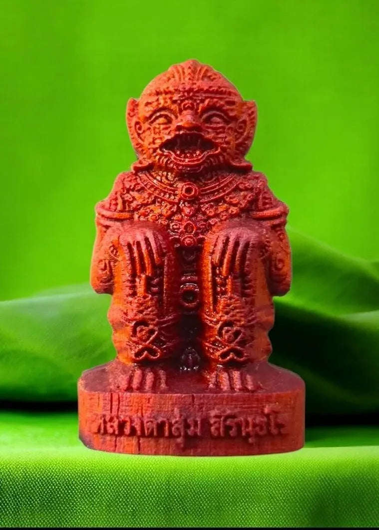 🪬Hanuman Maha Prap First Edition Amulet – Rosewood Soaked in Sacred Herbal Oil, Blessed by Luang Ta Sum, Wat Nong Wa (B.E. 2567)