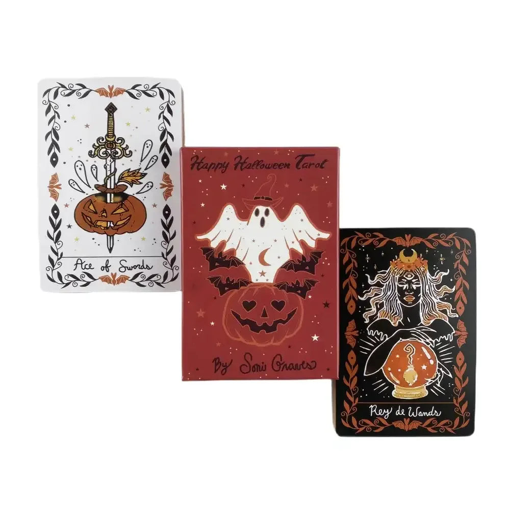 🎃 Happy Divination Deck Tarot for Halloween – English Version Oracle Board Game for Parties