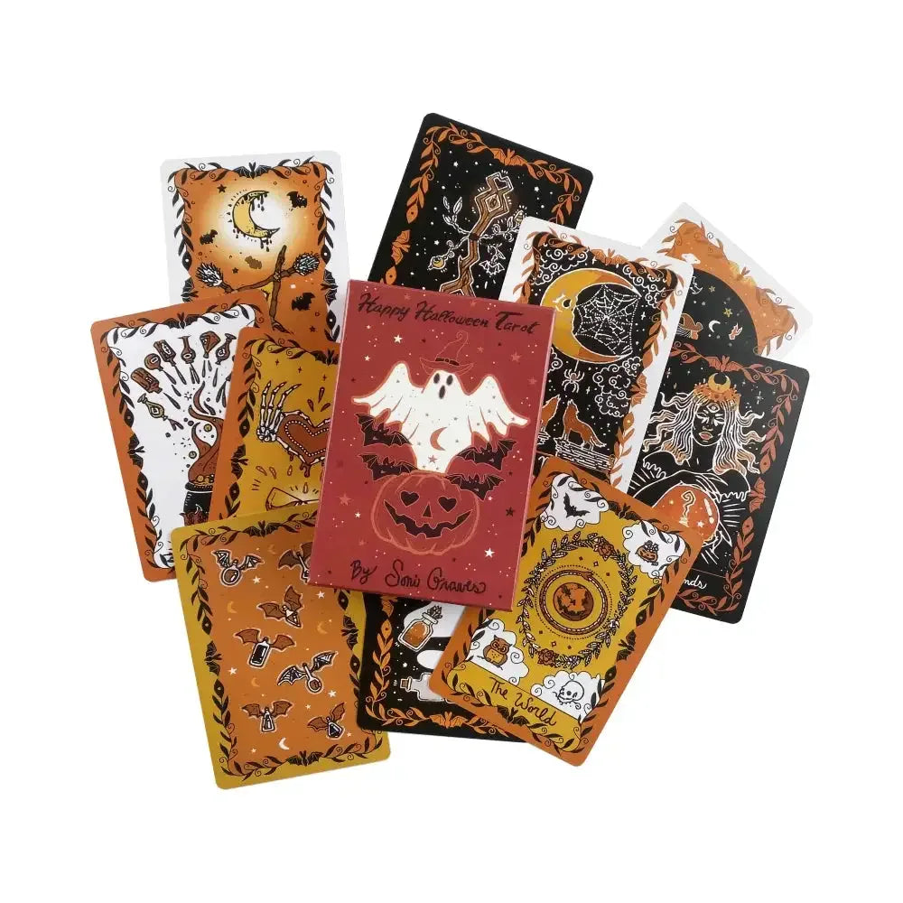 🎃 Happy Divination Deck Tarot for Halloween – English Version Oracle Board Game for Parties