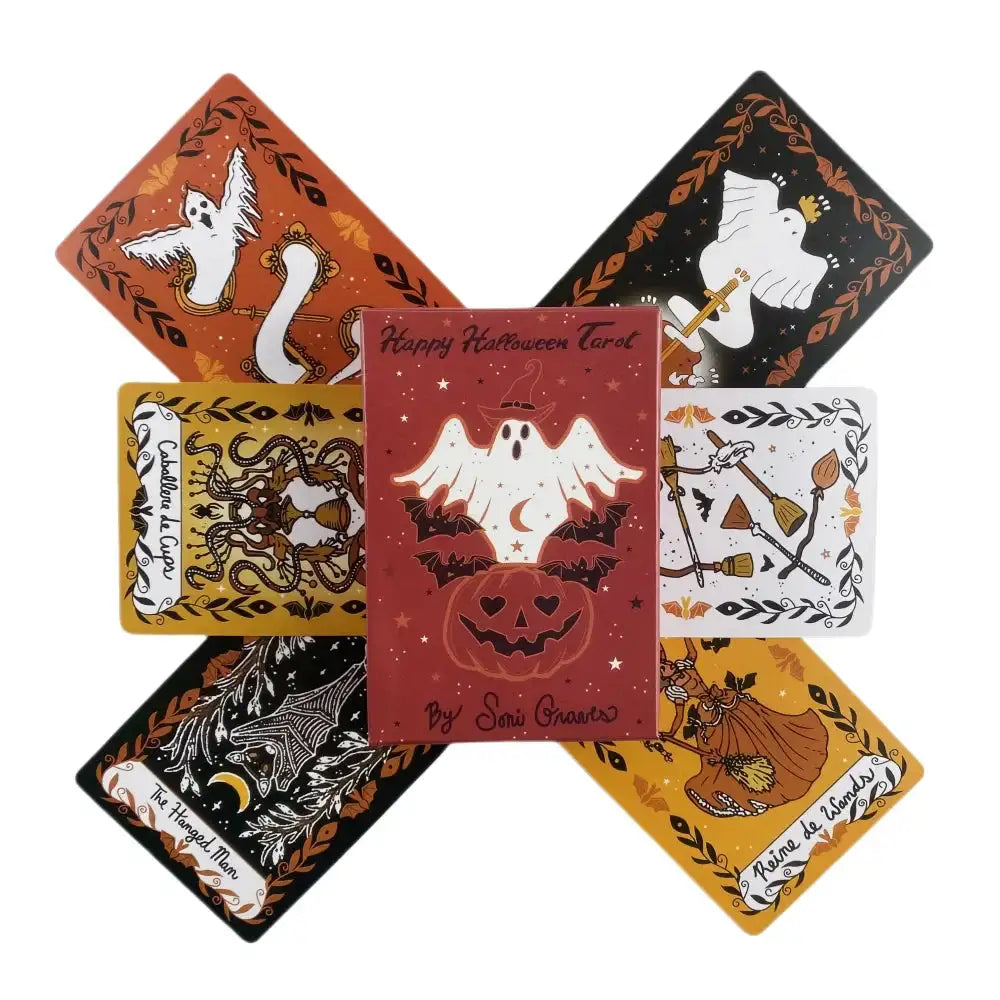 🎃 Happy Divination Deck Tarot for Halloween – English Version Oracle Board Game for Parties