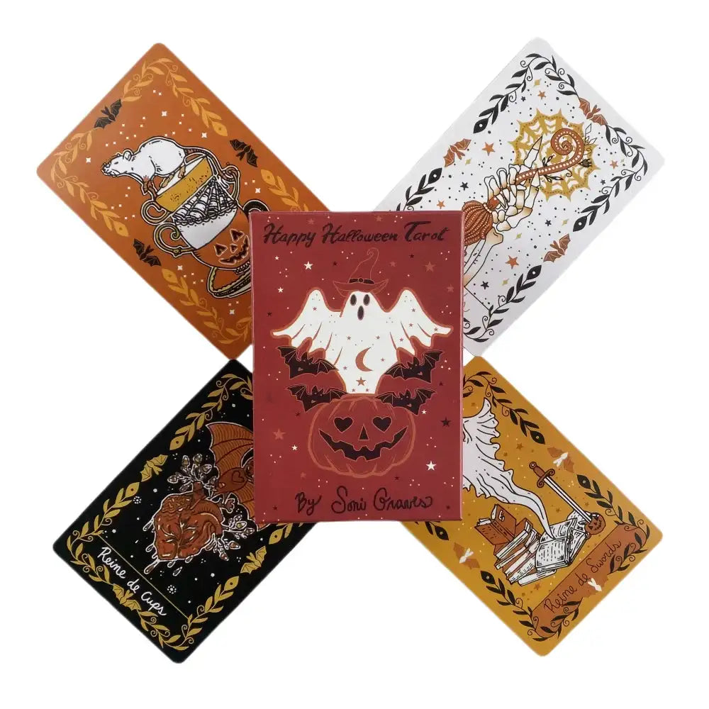 🎃 Happy Divination Deck Tarot for Halloween – English Version Oracle Board Game for Parties