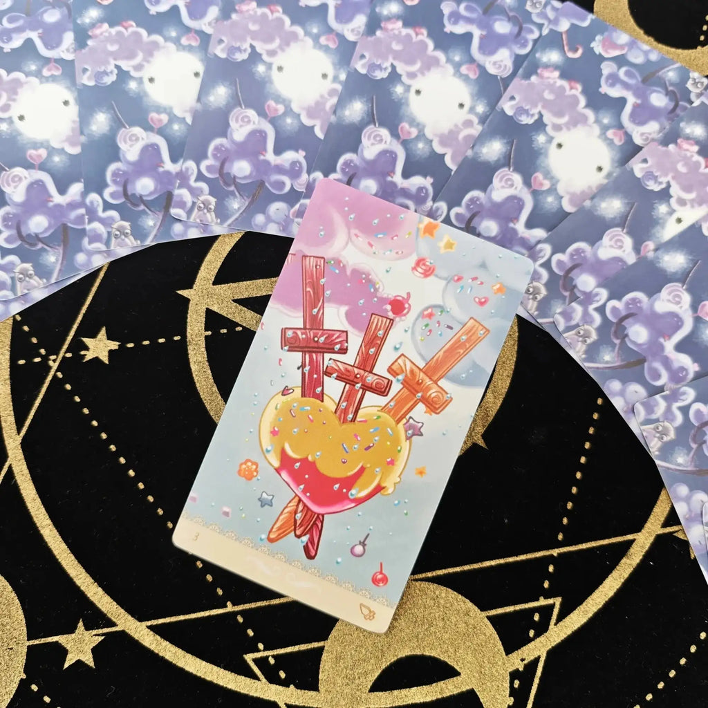 🔮 Happy Tarot Deck – Beginner-Friendly 78-Card Rider-Waite Inspired Tarot with Guidebook | Compact 12x7cm