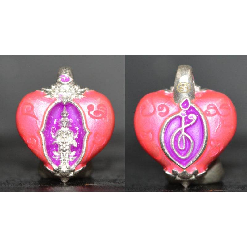 Heart of Trimurti love amulet with vibrant colors and intricate design for spiritual and feng shui benefits