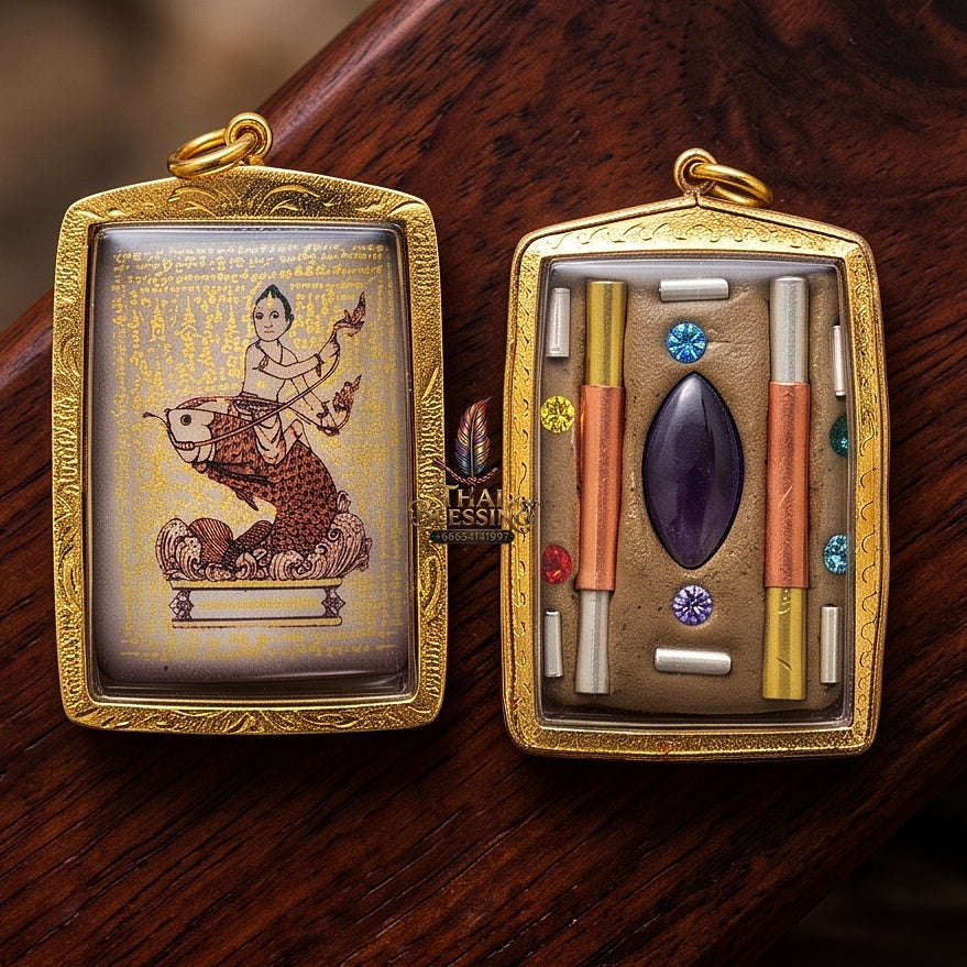 High-Conversion Wealth & Charismatic Attraction Catalyst Locket Kumanthong Edition Phongphraikuman & Sacred Wealth Powders Phra Achan Supphasit Thai Blessing Co By RURUECHA