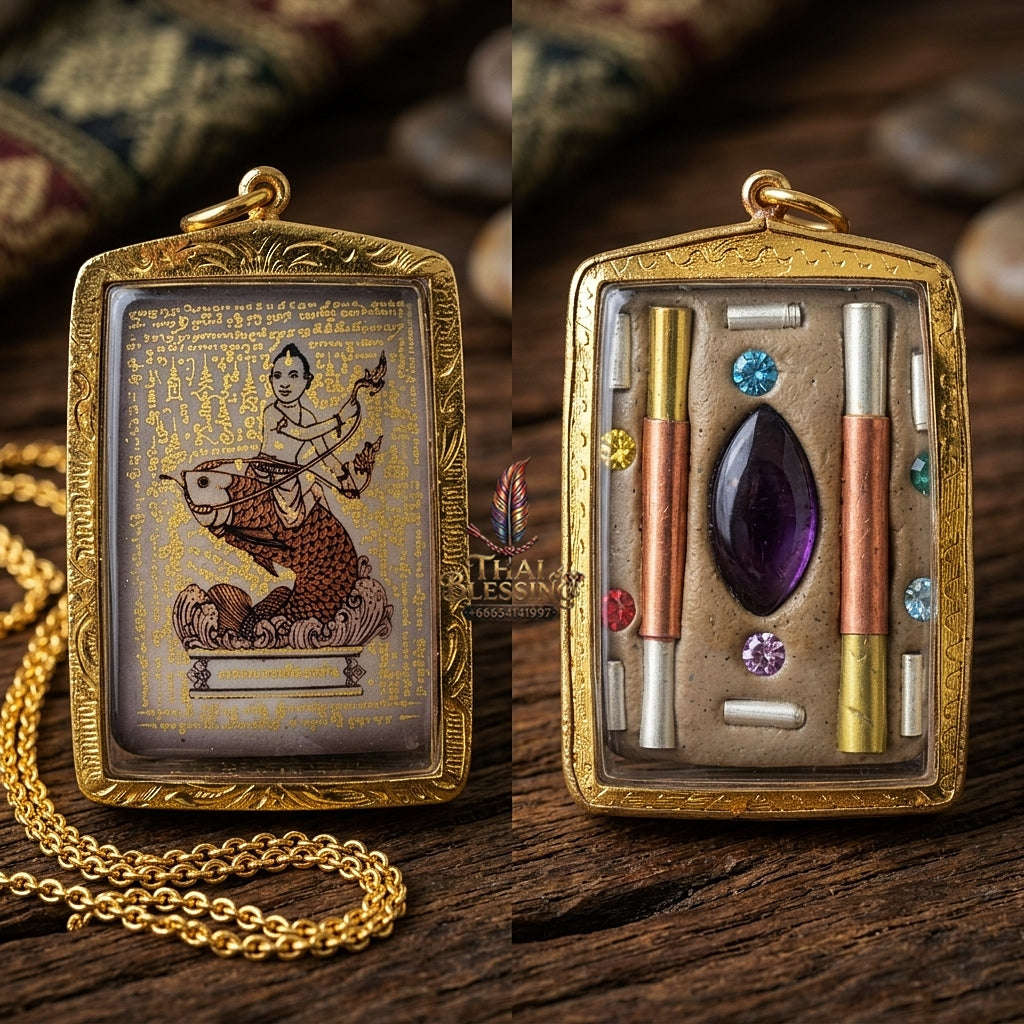 High-Conversion Wealth & Charismatic Attraction Catalyst Locket Kumanthong Edition Phongphraikuman & Sacred Wealth Powders Phra Achan Supphasit Thai Blessing Co By RURUECHA