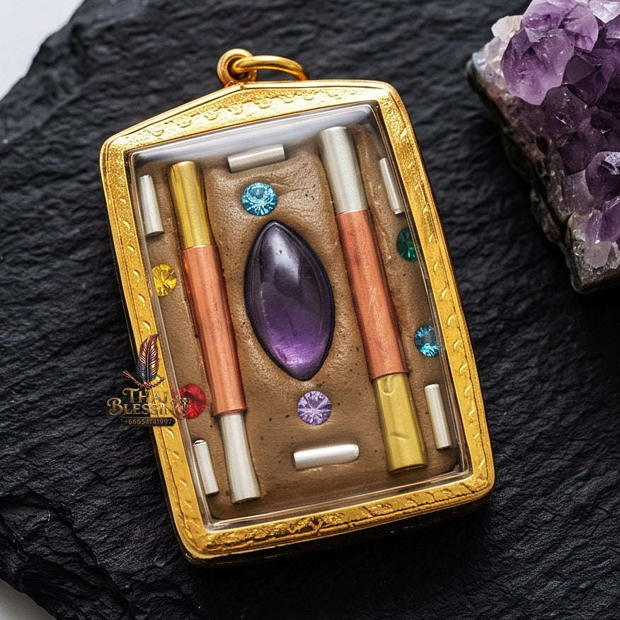 High-Conversion Wealth & Charismatic Attraction Catalyst Locket Kumanthong Edition Phongphraikuman & Sacred Wealth Powders Phra Achan Supphasit Thai Blessing Co By RURUECHA