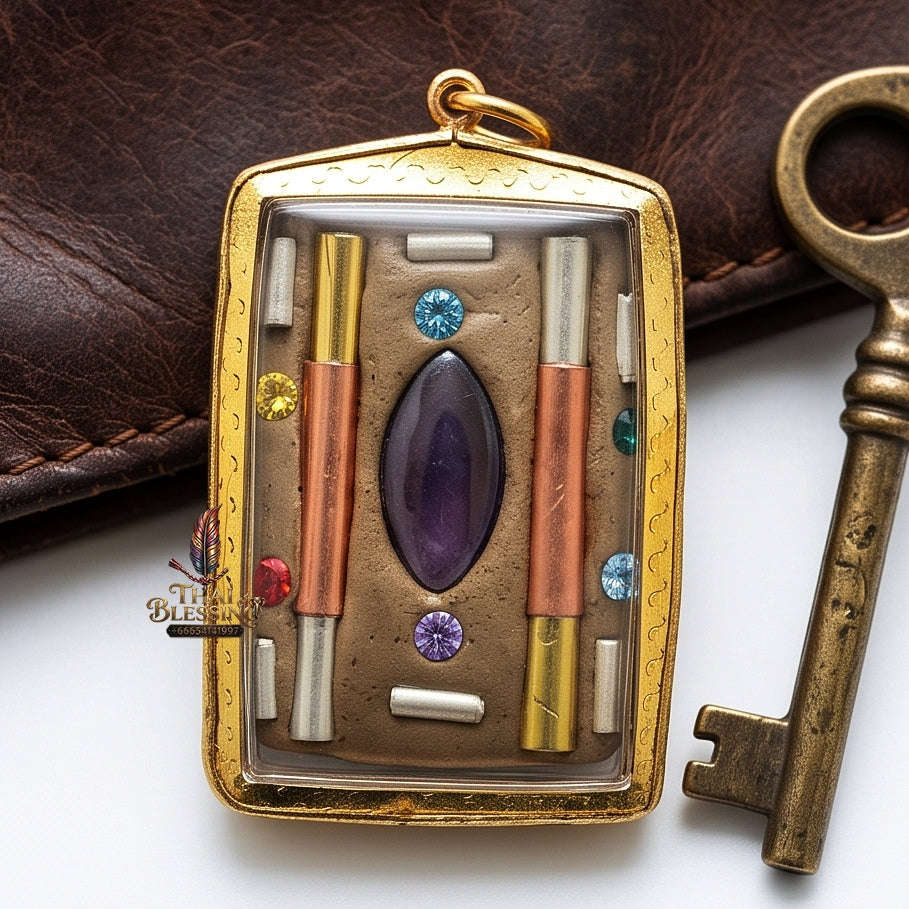 High-Conversion Wealth & Charismatic Attraction Catalyst Locket Kumanthong Special-Embedded Edition Phongphraikuman & Sacred Wealth Powders Phra Achan Supphasit Thai Blessing Co By RURUECHA