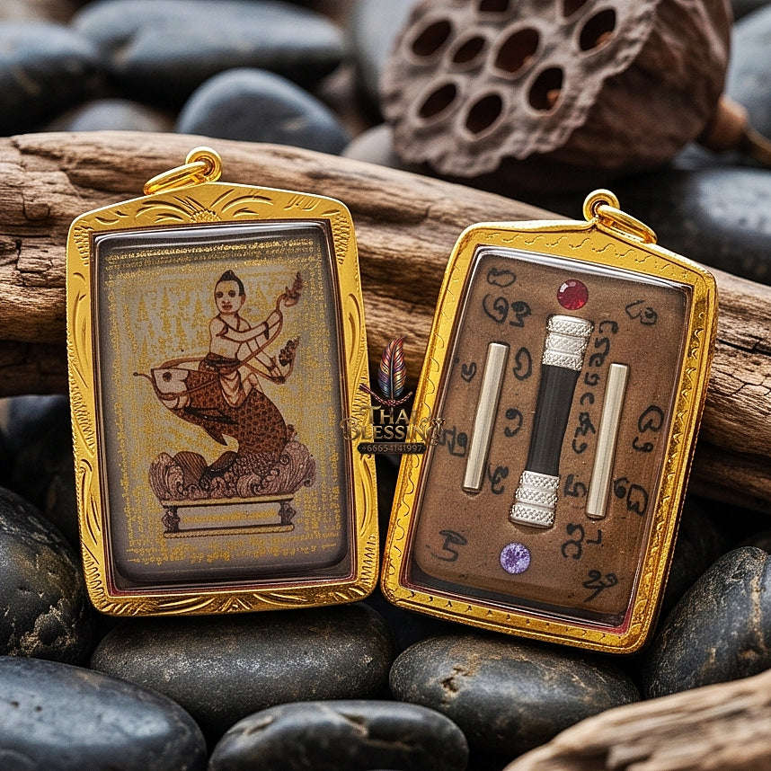 High-Conversion Wealth & Charismatic Attraction Catalyst Locket Kumanthong Special-Embedded Edition Phongphraikuman & Sacred Wealth Powders Phra Achan Supphasit Thai Blessing Co By RURUECHA