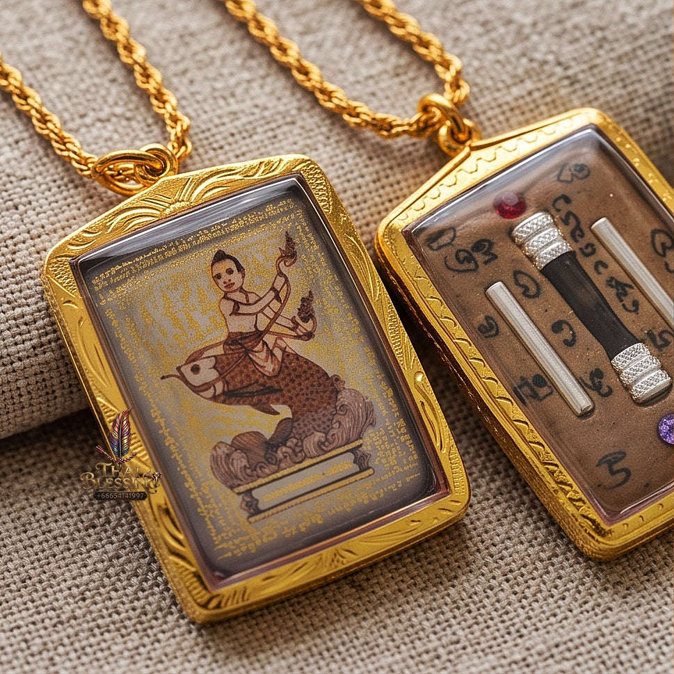 High-Conversion Wealth & Charismatic Attraction Catalyst Locket Kumanthong Special-Embedded Edition Phongphraikuman & Sacred Wealth Powders Phra Achan Supphasit Thai Blessing Co By RURUECHA