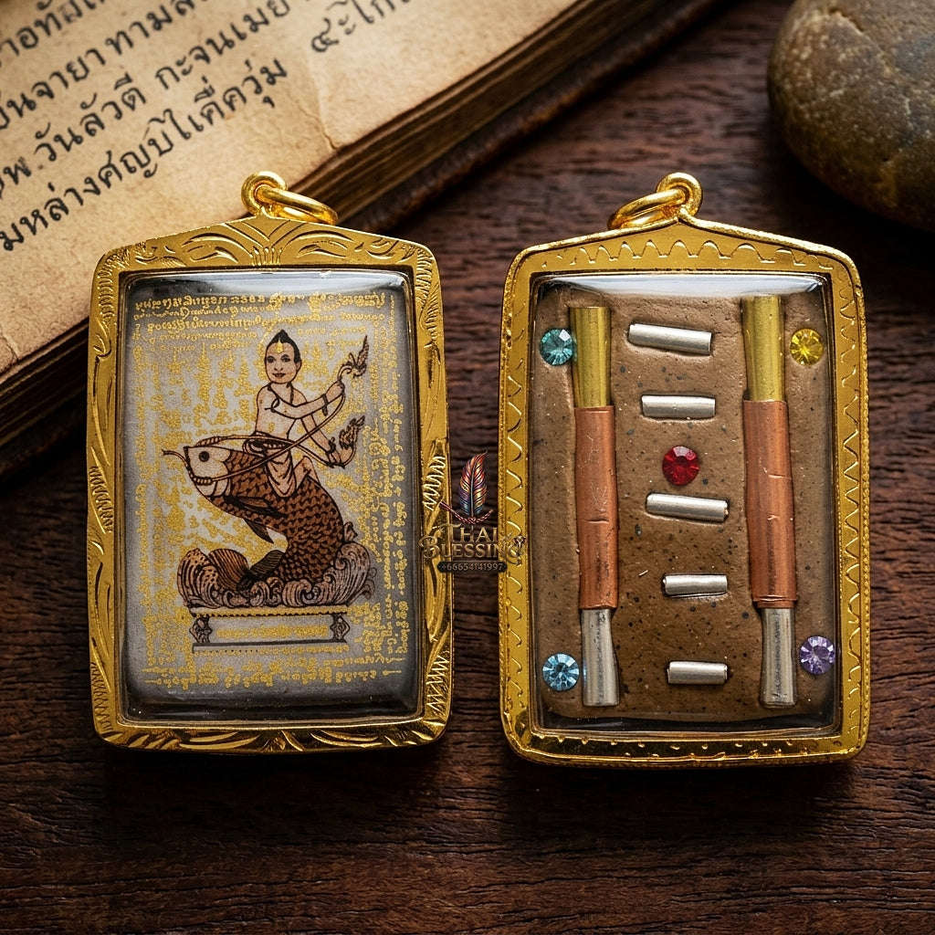 High-Conversion Wealth & Charismatic Attraction Catalyst Locket Kumanthong Special-Embedded Edition Phongphraikuman & Sacred Wealth Powders Phra Achan Supphasit Thai Blessing Co By RURUECHA