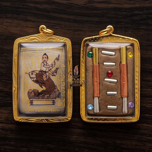 High-Conversion Wealth & Charismatic Attraction Catalyst Locket Kumanthong Special-Embedded Edition Phongphraikuman & Sacred Wealth Powders Phra Achan Supphasit Thai Blessing Co By RURUECHA
