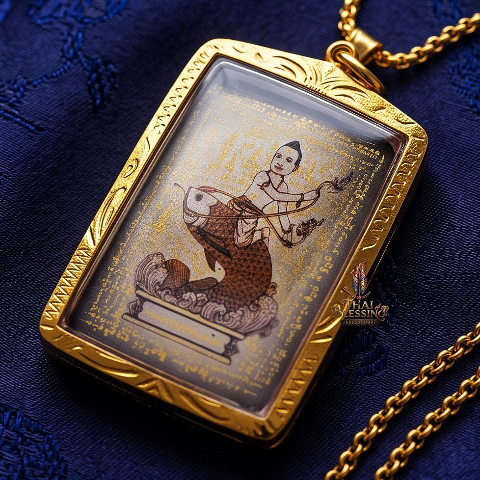 High-Conversion Wealth & Charismatic Attraction Catalyst Locket Kumanthong Special-Embedded Edition Phongphraikuman & Sacred Wealth Powders Phra Achan Supphasit Thai Blessing Co By RURUECHA
