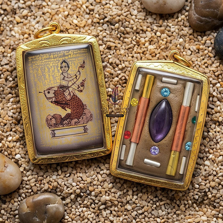 High-Conversion Wealth & Charismatic Attraction Catalyst Locket Kumanthong Special-Embedded Edition Phongphraikuman & Sacred Wealth Powders Phra Achan Supphasit Thai Blessing Co By RURUECHA